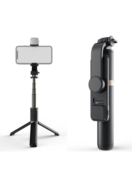 Q02S Hafif Doldurma Bluetooth Selfie Sopa Tripod Cep Telefonu Tutucu - Beyaz (Yurt Dışından)