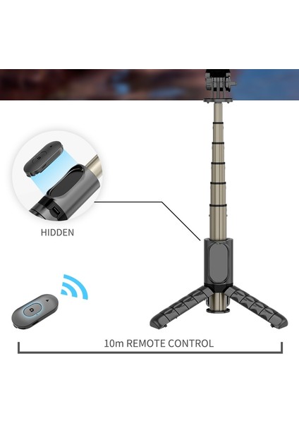 Mini Selfie Sopa Entegre Çok Fonksiyonlu Bluetooth Selfie, Şartname: Q11 74CM Işık Olmadan (Yurt Dışından)