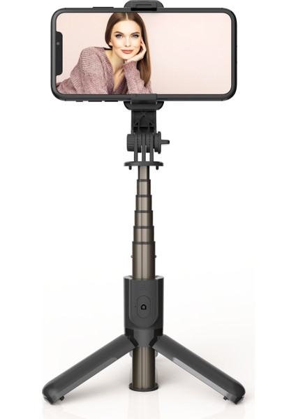 Q07 6 Inç Halka Işık Taşınabilir Bluetooth Selfie Stick Tripod (Yurt Dışından)