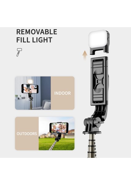 Mini Selfie Sopa Entegre Çok Fonksiyonlu Bluetooth Selfie, Şartname: Q11S 76CM Dolgu Işıklı (Yurt Dışından)