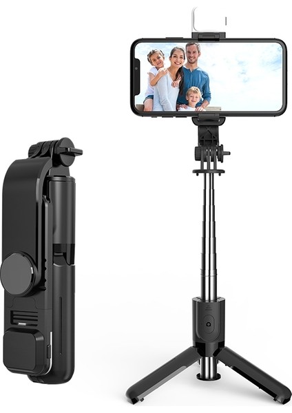 Tripodlu Bluetooth Selfie Çubuğu - Siyah (Yurt Dışından)