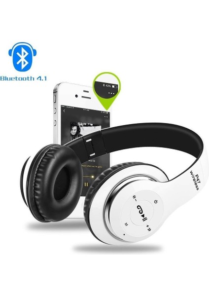 P47 Bluetooth Kablosuz Kulaklık - Siyah (Yurt Dışından)