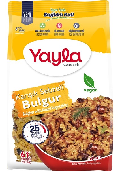 Gurme Fit Karışık Sebzeli Bulgur 360 gr