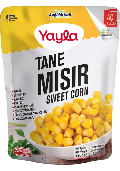 Haşlanmış Tane Mısır 220 gr