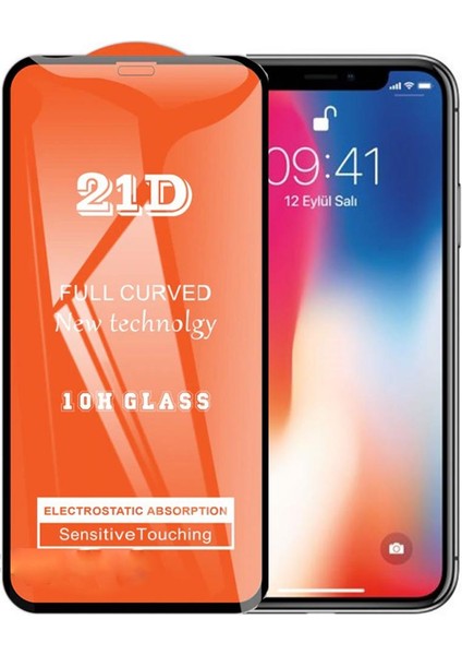 Apple iPhone x Ekran Koruyucu 21D Tam Kaplayan Kavisli