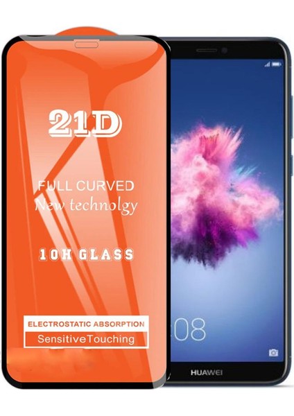 Huawei P Smart (2018) Ekran Koruyucu 21D Tam Kaplayan Kavisli
