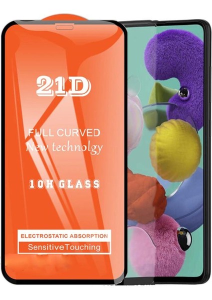 Samsung Galaxy A51 Ekran Koruyucu 21D Tam Kaplayan Kavisli
