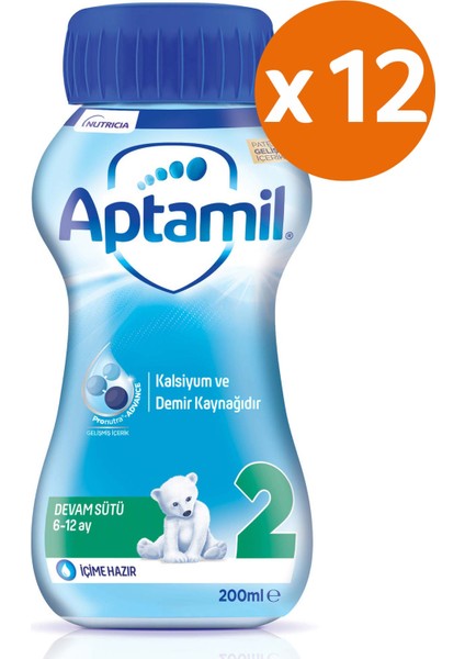 2 Sıvı Likit Devam Sütü 200 ml x 12 Adet