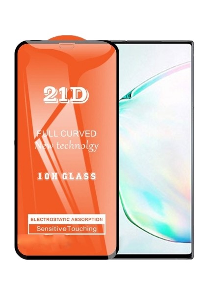 Samsung A81 Ekran Koruyucu 21D Tam Kaplayan Kavisli
