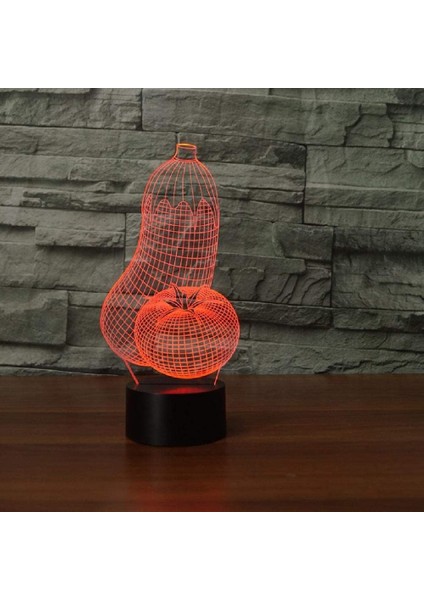 3D Dekoratif Figürlü 87 Renk Seçenenekli LED Gece Lambası - Siyah (Yurt Dışından) fiyatları