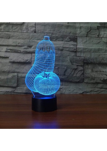 3D Dekoratif Figürlü 87 Renk Seçenenekli LED Gece Lambası - Siyah (Yurt Dışından) modelleri