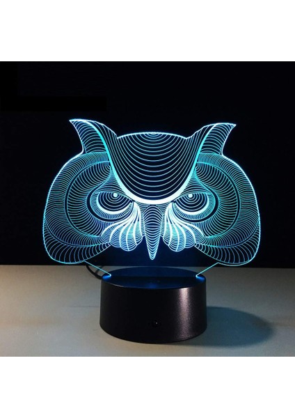 3D Renk Değiştiren Gece Lambası - Siyah (Yurt Dışından) modelleri
