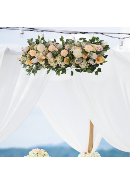 Düğün Kemer Çiçekler Asılı Ekran Sahte Bitki Tören Resepsiyon Dekor Için Şampanya (Yurt Dışından)