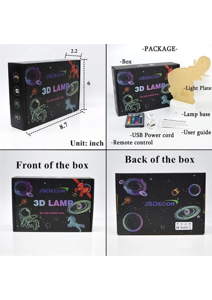 3D Dekoratif Figürlü 87 Renk Seçenenekli LED Gece Lambası - Beyaz (Yurt Dışından) modelleri