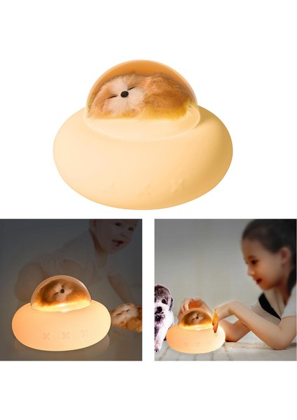 Silikon Gece Işık Enerji Tasarrufu USB Nightlight Çocuk Yetişkin Yatak Odası Köpek (Yurt Dışından)