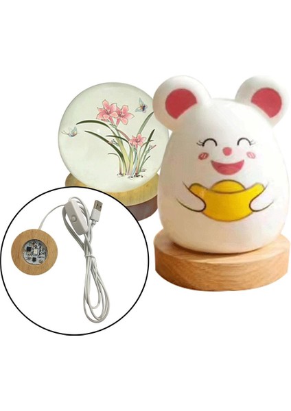 LED Gece Işık Taban Akrilik Sanat Tutucu Lamba Kristaller Cam Top Ekran Için 12 cm (Yurt Dışından) modelleri