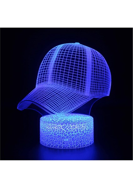 3D Renk Değiştiren Gece Lambası - Siyah (Yurt Dışından)