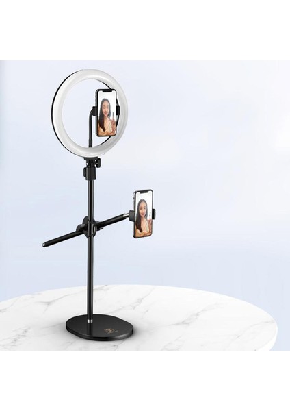 LED Halka Işık Dim Için Aydınlatma Kiti Telefon Selfie Makyaj Youtube Canlı Çift Telefon Tutucu (Yurt Dışından)