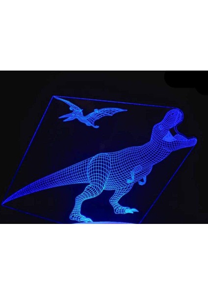 3D Renk Değiştiren Gece Lambası - Siyah (Yurt Dışından)