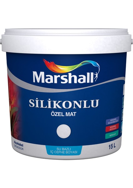 Silikonlu Özel Mat Silinebilir Iç Cephe Boyası 2.5lt Mentol