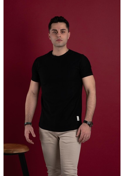 Slimfit Kendinden Desenli Erkek Penye T-Shirt fiyatları
