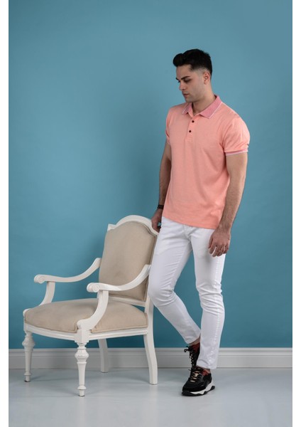 Regular Fit Kesim Merserize Erkek Yakalı T-Shirt