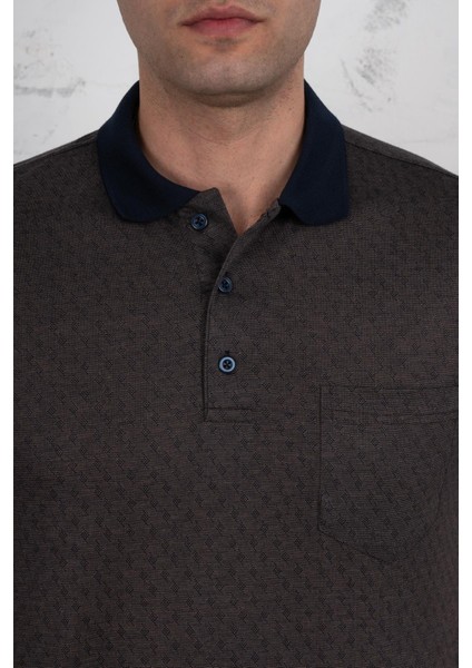 Polo Yaka Cepli Klasik Kesim Desenli Erkek T-Shirt fiyatları