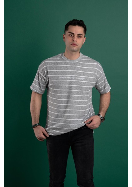 Oversize Çizgili Erkek T-Shirt fiyatları