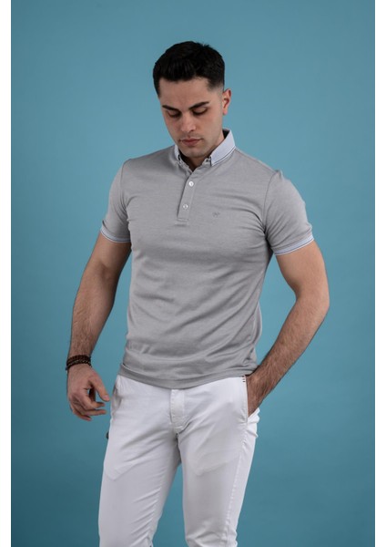 Slimfit Polo Yaka Düğmeli Merserize Kumaş Erkek T-Shirt fiyatları