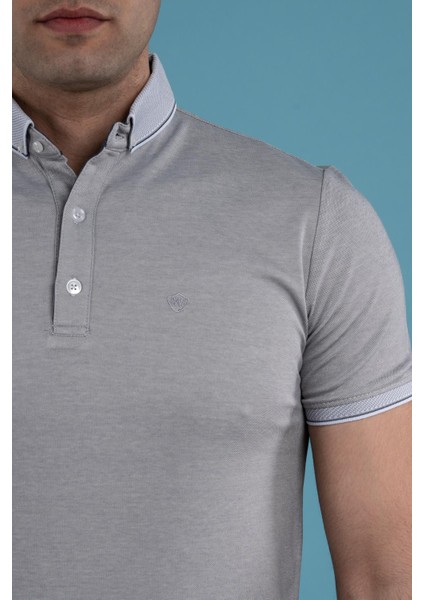 Slimfit Polo Yaka Düğmeli Merserize Kumaş Erkek T-Shirt modelleri