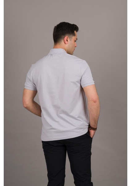 Regular Fit Fermuarlı Polo Yaka Pamuklu Erkek T-Shirt fırsatları