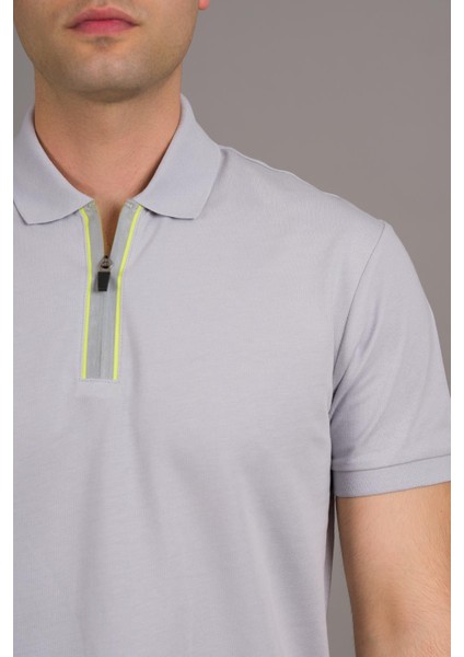 Regular Fit Fermuarlı Polo Yaka Pamuklu Erkek T-Shirt indirimleri