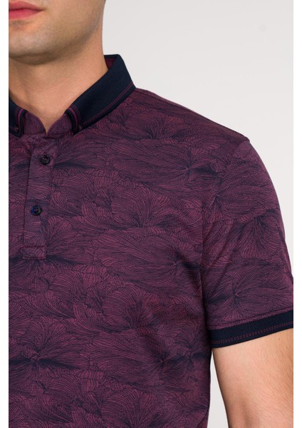 Slimfit Polo Yaka Likralı Desenli Erkek T-Shirt modelleri