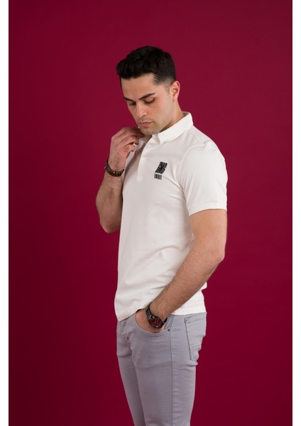 Slimfit Polo Yaka Penye Pamuklu Erkek T-Shirt modelleri