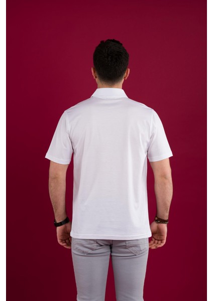 Klasik Kalıp Polo Yaka Cepli Merserize Erkek T-Shirt fırsatları