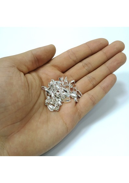 Reçine Epoksi Takı Kıskacı - Gümüş - 6.5 mm - 25 Adet fırsatları