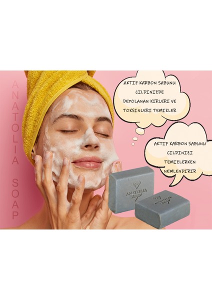 Aktif Karbon Sabunu Saç Diplerini Temizleyerek Saçların Daha Parlak, Canlılık . modelleri