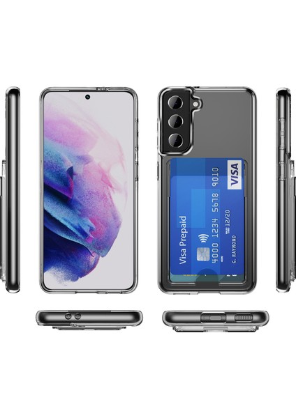 Samsung Galaxy S22 Plus Kılıf Ultra Koruyucu Kartlıklı Ensa Kapak