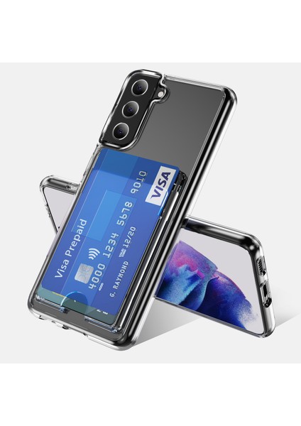 Samsung Galaxy S22 Plus Kılıf Ultra Koruyucu Kartlıklı Ensa Kapak