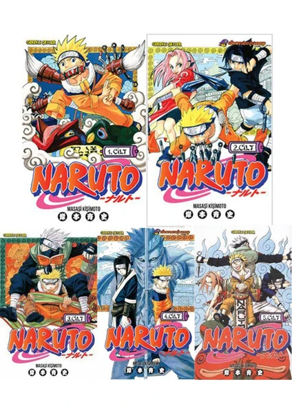 Naruto 1-2-3-4-5 Çizgi Roman 5 Kitap Set