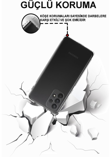 Samsung Galaxy A23 Kapak Tıpalı Kamera Korumalı Şeffaf Premier Silikon Kılıf modelleri