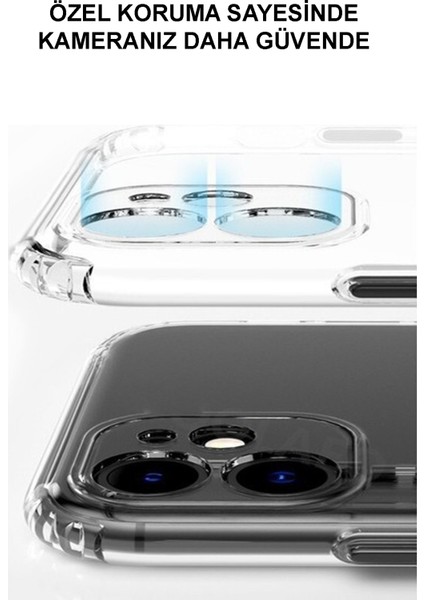 Samsung Galaxy A23 Kapak Tıpalı Kamera Korumalı Şeffaf Premier Silikon Kılıf indirimleri