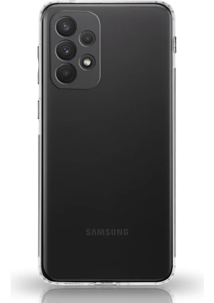 Kzy Samsung Galaxy A23 Kapak Tıpalı Kamera Korumalı Şeffaf Premier Silikon Kılıf