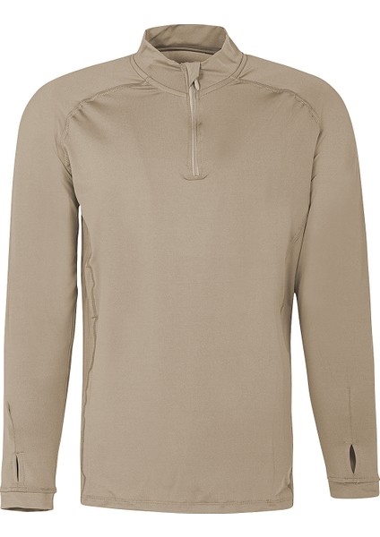 Pro Yarım Fermuar Sweatshirt Kum