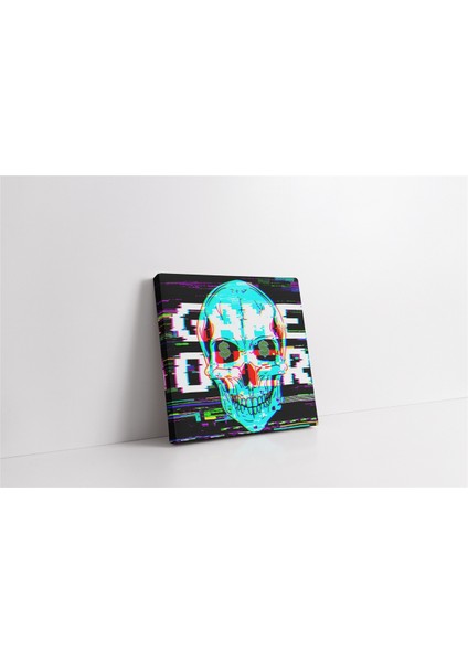 Game Over Kuru Kafa Glitch Kanvas Tablo