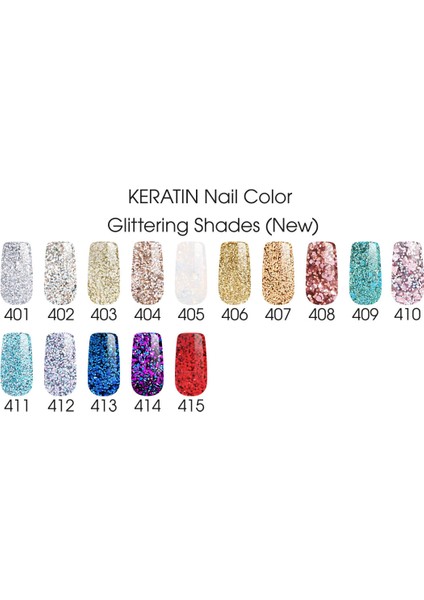 Keratin ile Zenginleştirilmiş Işıltılı Oje KNC-402