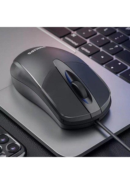 SPK7105 Kablolu USB Optik Mouse 1000Dpi Siyah