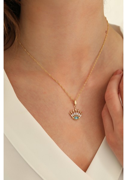 14 Ayar Altın Singapur Zincir Göz Kolye