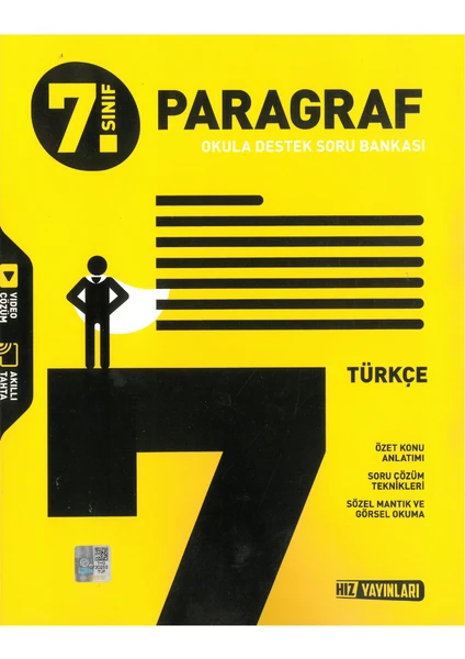 Hız Yayınları 7. Sınıf Türkçe Paragraf Okula Destek Soru Bankası