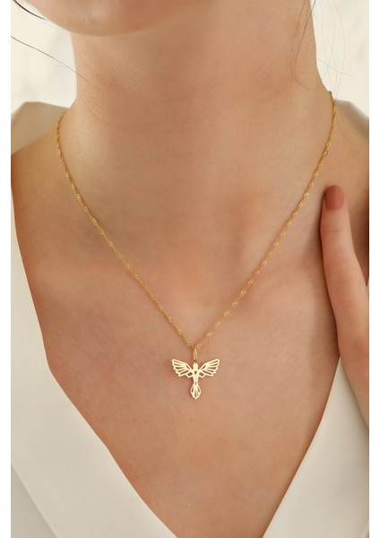 14 Ayar Altın Singapur Zincir Anka Kuşu Kolye fırsatları